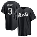Lashops NY.Mets #3 Carson Benge Player Black Home Game Stitched Jerseys