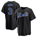 Lashops NY.Mets #3 Carson Benge Player Black Replica Home Game Stitched Jerseys
