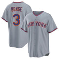 Lashops NY.Mets #3 Carson Benge Player Gray Road Home Game Stitched Jerseys