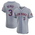 Lashops NY.Mets #3 Carson Benge Player Gray Road Limited Elite Home Stitched Jerseys