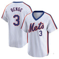 Lashops NY.Mets #3 Carson Benge Player White Cooperstown Collection T-shirt Game Stitched Jerseys