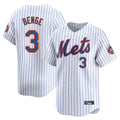 Lashops NY.Mets #3 Carson Benge Player White Home Replica Stitched Jerseys