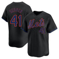 Lashops NY.Mets #41 Tom Seaver Player Black Alternate Home Limited Stitched Jerseys