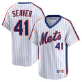 Lashops NY.Mets #41 Tom Seaver Player White Cooperstown Collection T-shirt Game Stitched Jerseys