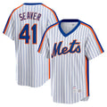 Lashops NY.Mets #41 Tom Seaver Player White Cooperstown Collection T-shirt Home Stitched Jerseys