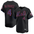 Lashops NY.Mets #4 Francisco Alvarez Player Black Alternate Home Limited Stitched Jerseys