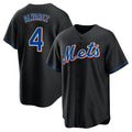 Lashops NY.Mets #4 Francisco Alvarez Player Black Replica Home Game Stitched Jerseys