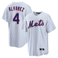 Lashops NY.Mets #4 Francisco Alvarez Player White Home Game Stitched Jerseys