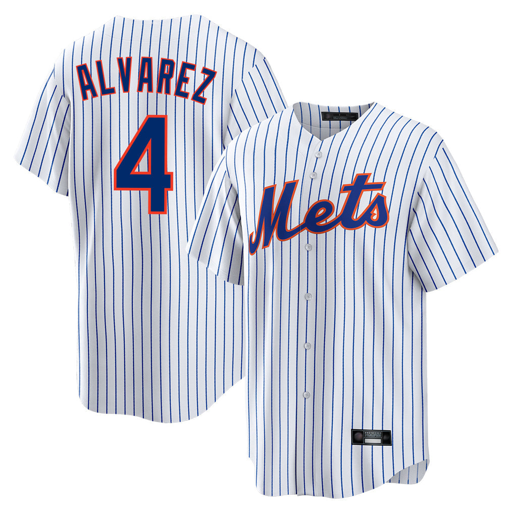 Lashops NY.Mets #4 Francisco Alvarez Player White Home Game Stitched Jerseys