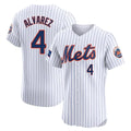 Lashops NY.Mets #4 Francisco Alvarez Player White Home Limited Elite Stitched Jerseys