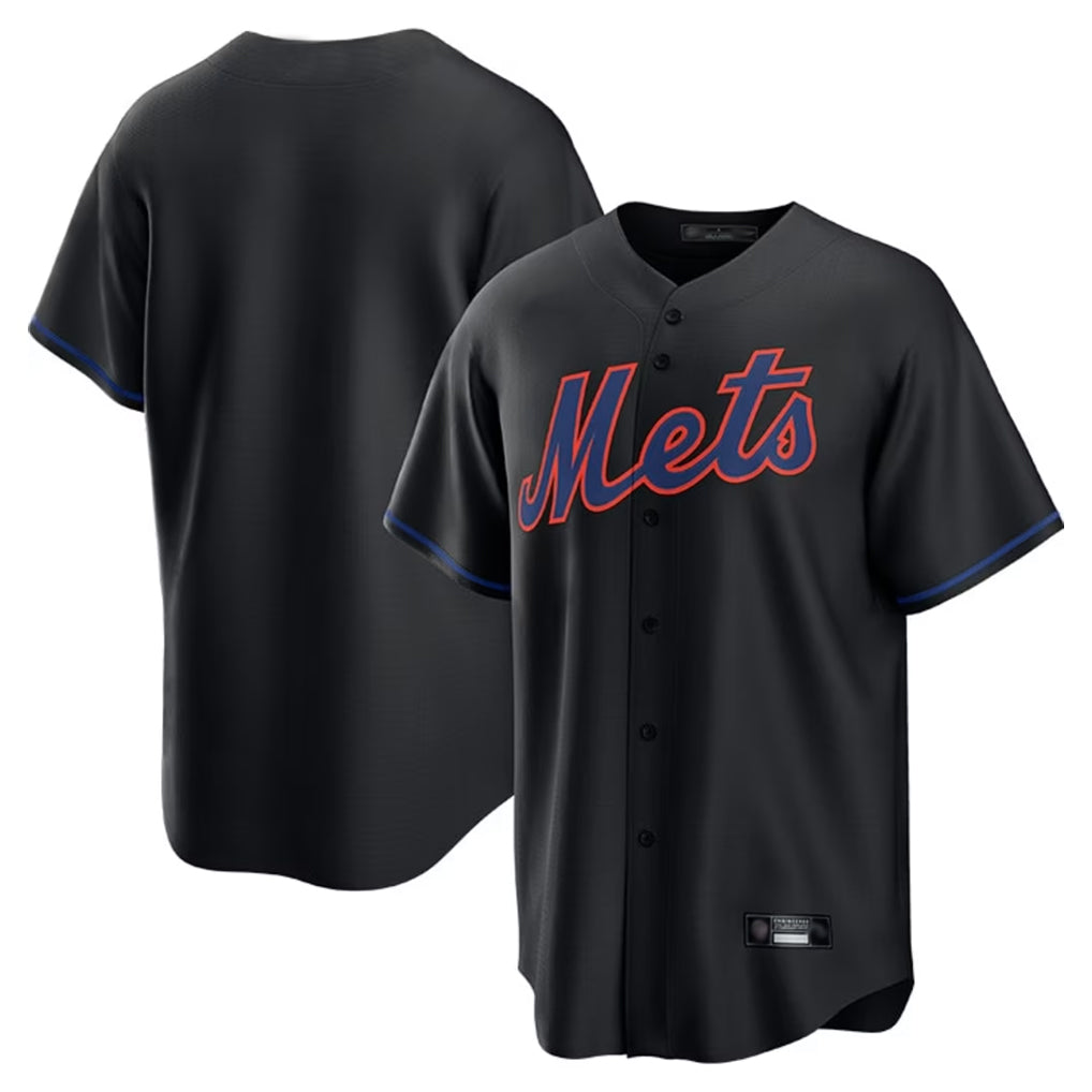 Lashops NY.Mets Blank Player Black Alternate Home Game Stitched Jerseys