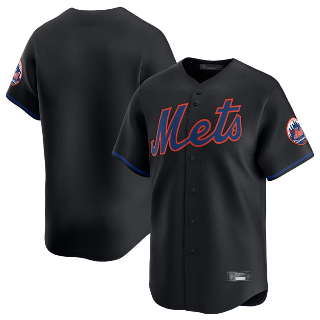 Lashops NY.Mets Blank Player Black Home Game Stitched Jerseys