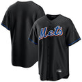 Lashops NY.Mets Blank Player Black Replica Home Game Stitched Jerseys