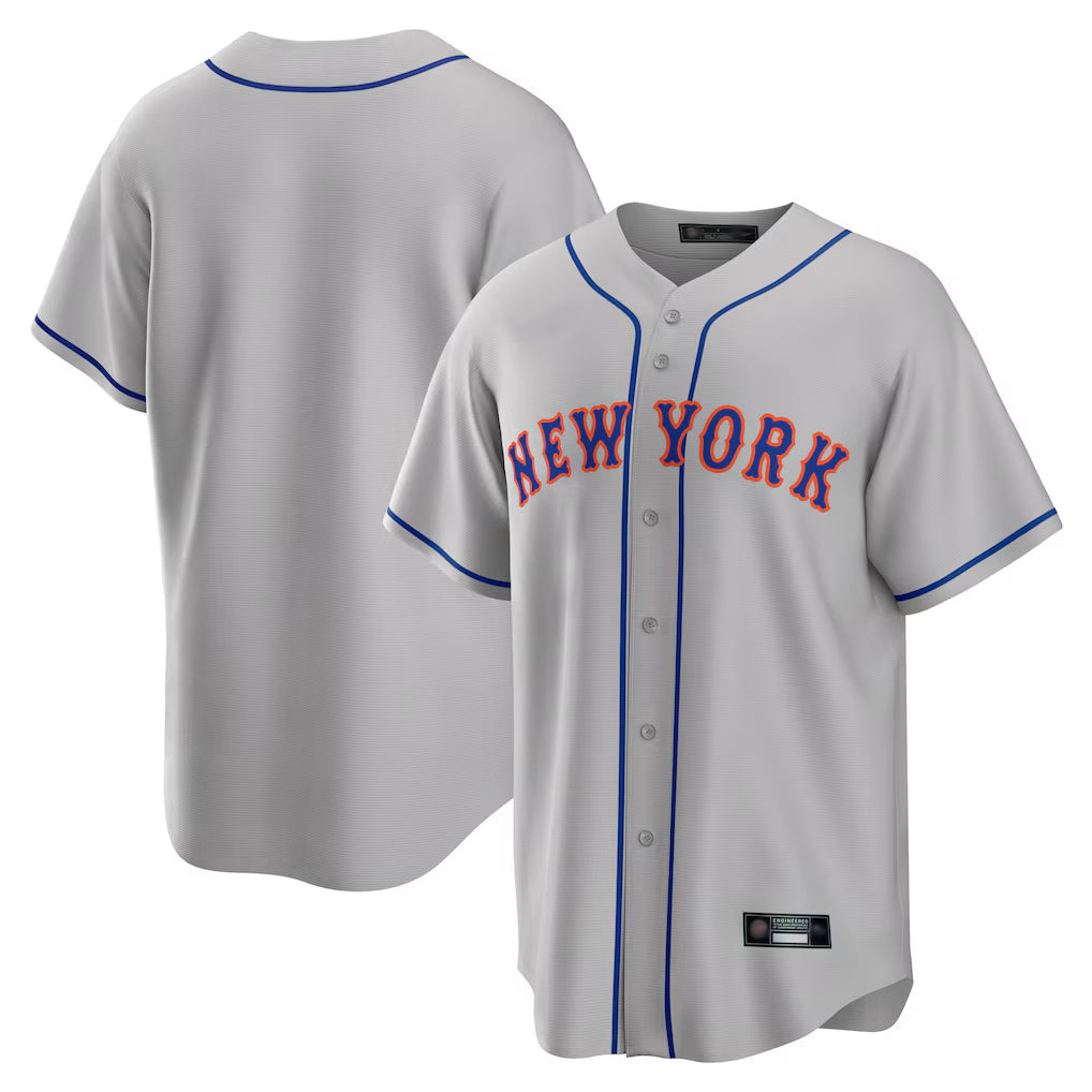 Lashops NY.Mets Blank Player Gray Road Home Game Stitched Jerseys