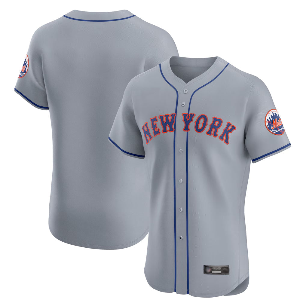 Lashops NY.Mets Blank Player Gray Road Limited Elite Home Stitched Jerseys