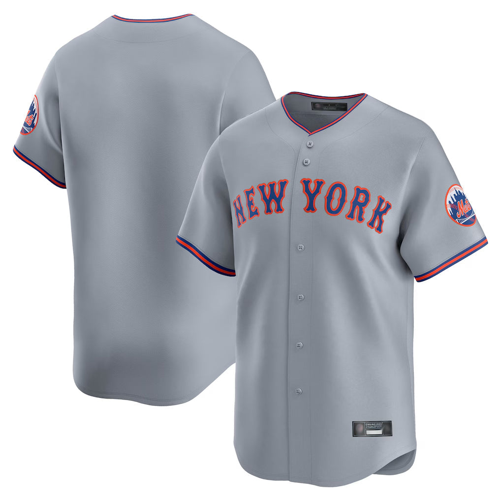 Lashops NY.Mets Blank Player Gray Road Limited Home Stitched Jerseys