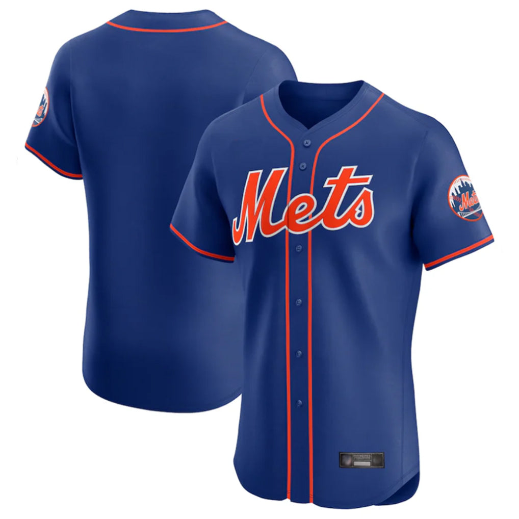 Lashops NY.Mets Blank Player Royal Limited Elite Home Stitched Jerseys