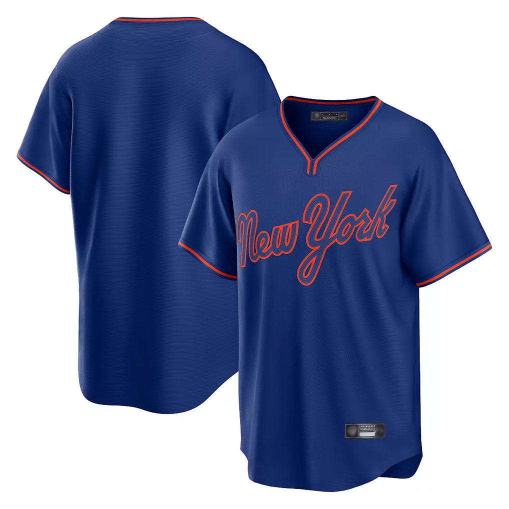 Lashops NY.Mets Blank Player Royal T-shirt Home Game Stitched Jerseys