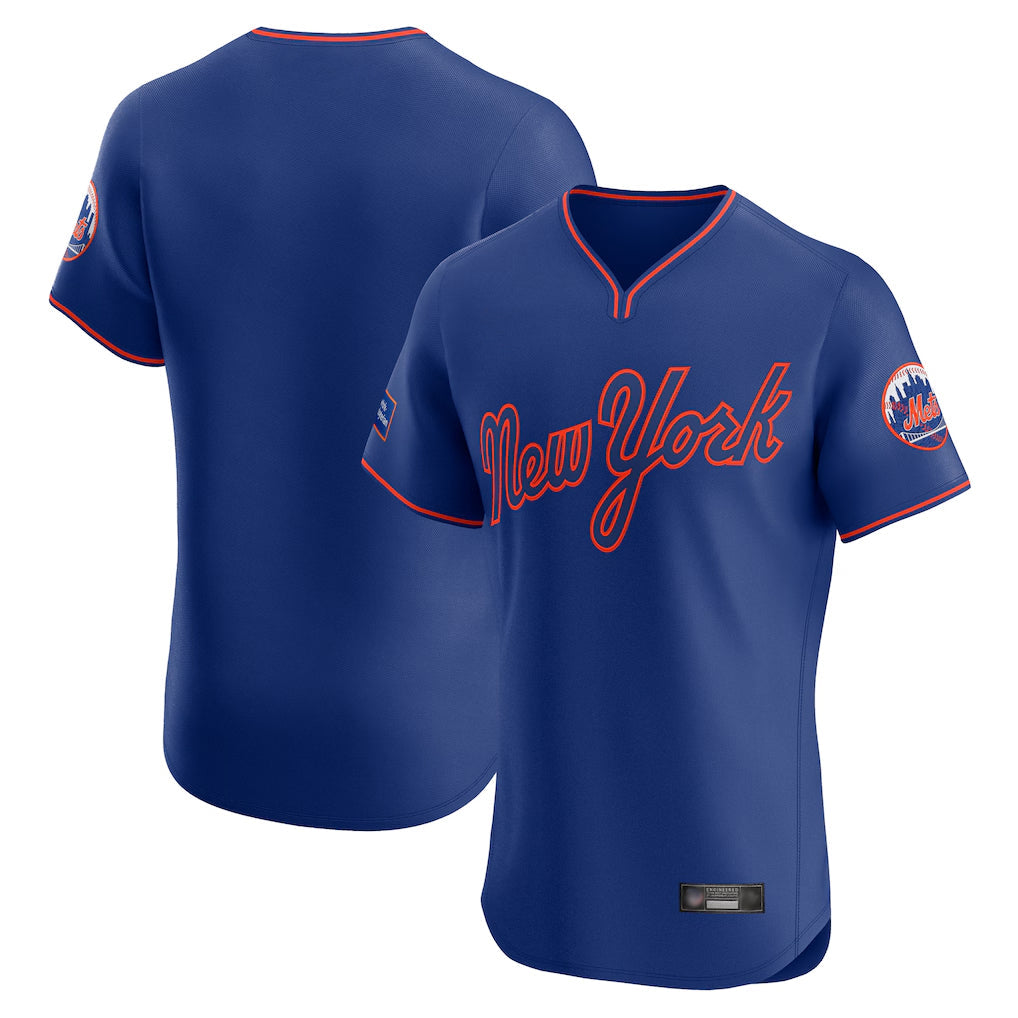 Lashops NY.Mets Blank Player Royal T-shirt Home Limited Elite Stitched Jerseys