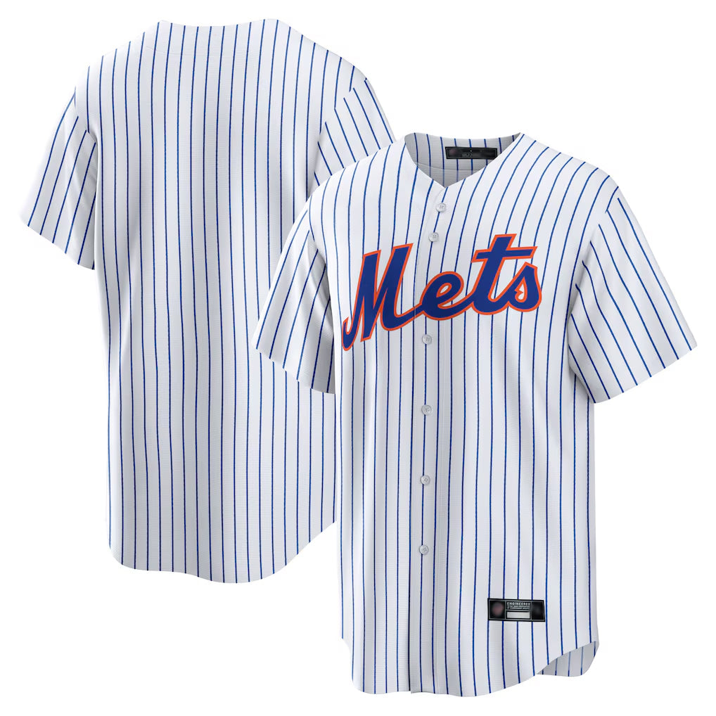 Lashops NY.Mets Blank Player White Home Game Stitched Jerseys