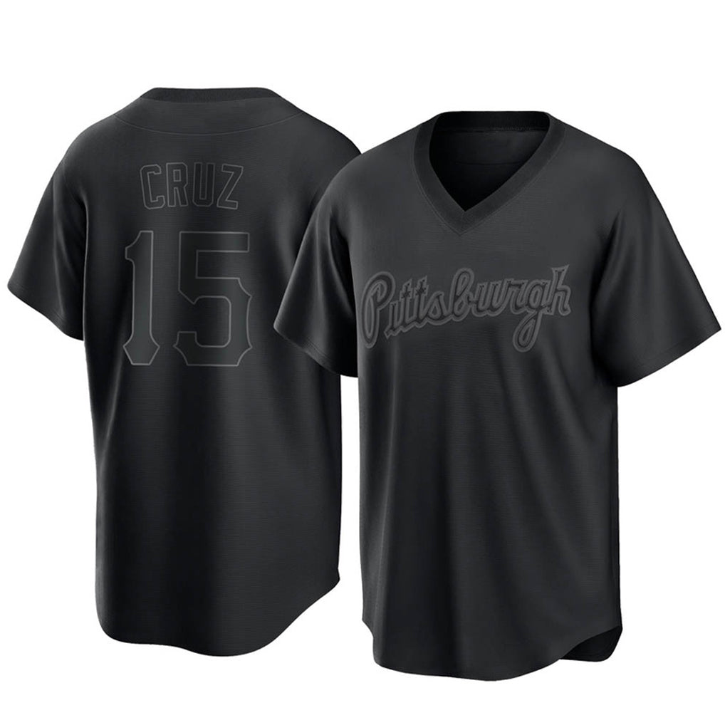 Lashops P.Pirates #15 Oneil Cruz Player Black Fashion Home Game Stitched Jerseys
