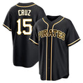 Lashops P.Pirates #15 Oneil Cruz Player Black Fashion Out Home Game Stitched Jerseys