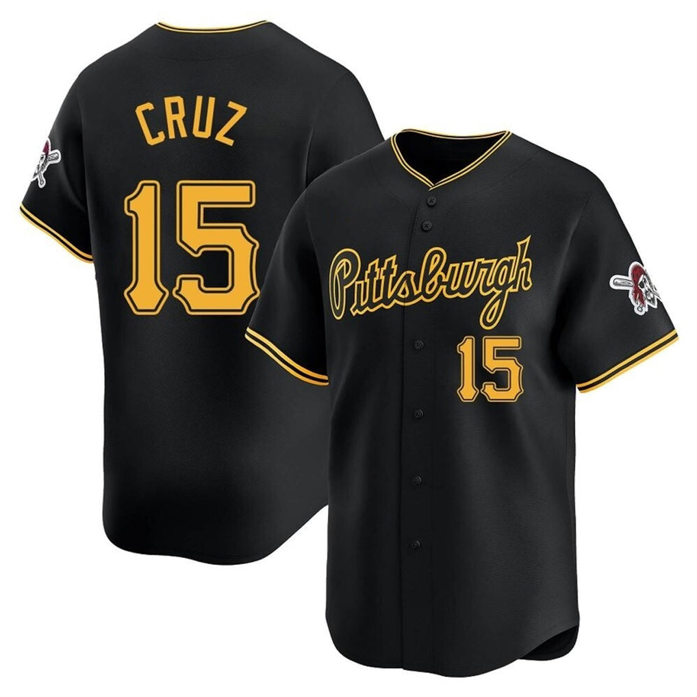 Lashops P.Pirates #15 Oneil Cruz Player Black Home Limited Stitched Jerseys