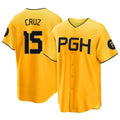Lashops P.Pirates #15 Oneil Cruz Player Gold City Connect Home Game Stitched Jerseys