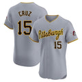 Lashops P.Pirates #15 Oneil Cruz Player Gray Road Home Limited Elite Stitched Jerseys