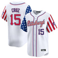 Lashops P.Pirates #15 Oneil Cruz Player White 2025 Independence Day Vapor Premier Limited Stitched Jerseys