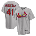 Lashops  St. Louis Cardinals #41 Alec Burlesona Player Gray Home Game Stitched Jerseys