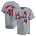 Lashops  St. Louis Cardinals #41 Alec Burlesona Player Gray Home Limited Stitched Jerseys