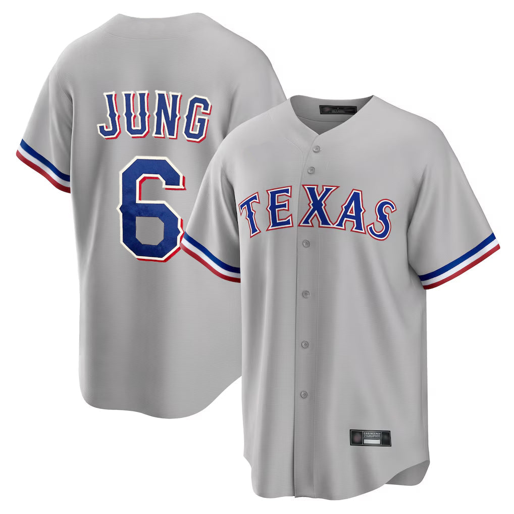 Lashops  T.Rangers #6 Josh Jung Player Gray Limited Home Stitched Jerseys